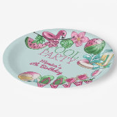 プール夏のパーティー誕生日 ペーパープレート (アングル)