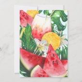 プール夏の飲み物誕生日パーティー 招待状 (裏面)