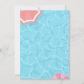 プール夏の飲み物誕生日パーティー 招待状 (裏面)