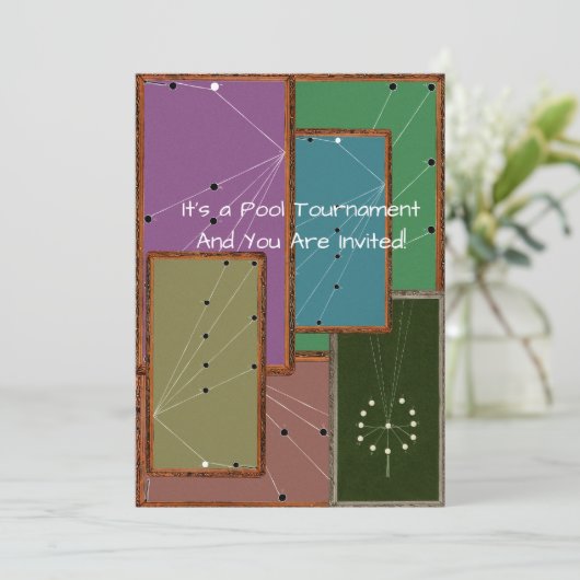 プール大会ビリヤード競技プール表 招待状 (スタンド正面)