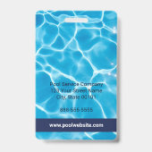 プール技術者の名前バッジ | プールサービス会社 バッジ (裏面)