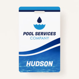 プール技術者の名前バッジ | プールサービス会社 バッジ