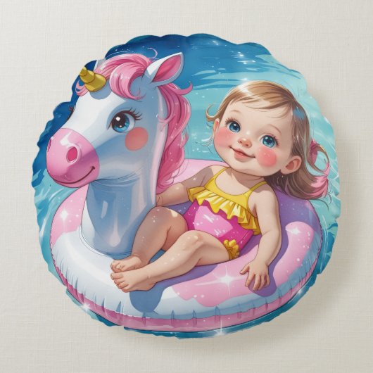 プール日 ラウンドクッション (正面)