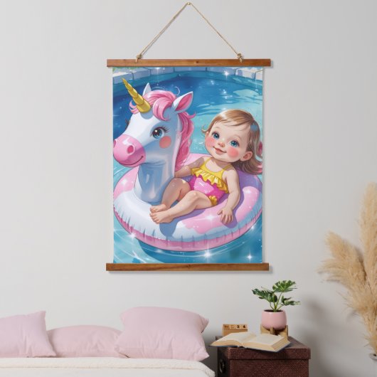 プール日 吊り下げ型タペストリー (寝室)