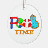 プール時間 セラミックオーナメント (左)
