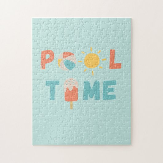 プール時間。パズル ジグソーパズル (縦)