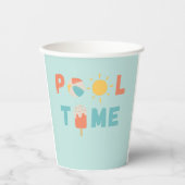 プール時間。パーティーカップ&サプライズ 紙コップ (正面)