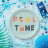 プール時間。パーティープレートと備品 ペーパープレート (パーティー)