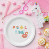 プール時間。パーティープレートと備品 ペーパープレート (パーティー)