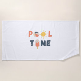 プール時間。ビーチタオル ビーチタオル
