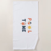 プール時間。ビーチタオル ビーチタオル (正面)