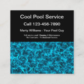 プール最高のサービス・プール水ビジネス・カード スクエア名刺 (正面)
