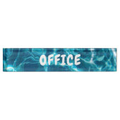 プール水背景アクリル名プレート デスクネームプレート (正面)