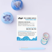 プール水、スイミングプール洗浄広告のフライ チラシ (シングル)