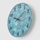 プール水 – 夏おもしろい抽象芸術 ラージ壁時計 (傾斜)