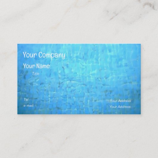 プール水 – QRコード 名刺 (正面)