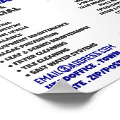 プール泳ぐ人デザインスイミングプール清掃サービス ポスター (角)