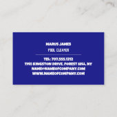 プール泳ぐ人デザイン、スイミングプールクリーナー 名刺 (裏面)