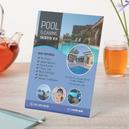 プール清掃サービス台座標識 台座サイン