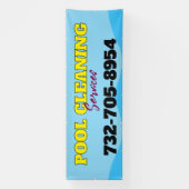 プール清掃サービス カスタムバナー 横断幕 (縦)