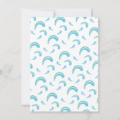 プール絵文字カッコいい男の子の誕生日パーティーによって 招待状 (裏面)