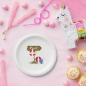 プール記号 ペーパープレート (パーティー)