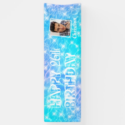 プール誕生日パーティーウォーターパーティービーチパーティー写真 横断幕 (縦)