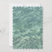 プール誕生日パーティーブルーウォーターカスタム年齢クール 招待状 (裏面)