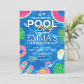 プール誕生日パーティー 招待状 (スタンド正面)
