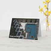 プール退職 カード (黄色い花)