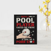 プール選手の私の救引用文おもしろいティー カード (黄色い花)