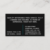 プール青緑水水のさざ波 名刺 (裏面)