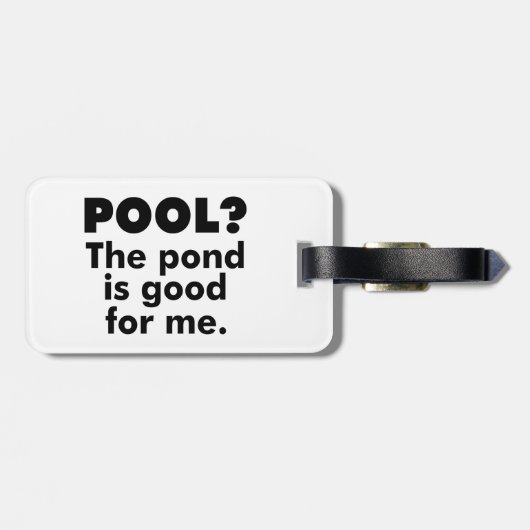 プール?この池は私の役に立つ。 ラゲッジタグ (裏面横)