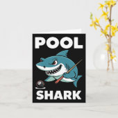 プール・シャーク・スヌーカー選手のビリヤーおもしろいズ カード (黄色い花)