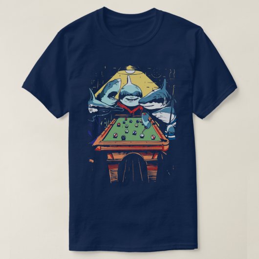 プール・シャーク・ビリヤード・ゲーム Tシャツ (デザイン正面)