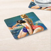 プール スクエアペーパーコースター (アングル)