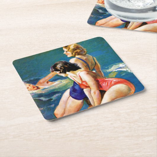 プール スクエアペーパーコースター (アングル)