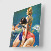 プール スクエア壁時計 (傾斜)