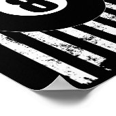 プール・スヌーカービリヤード選手8ボールアメリカ ポスター (角)