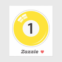 プール/ビリヤードのボール番号1 (1)黄色