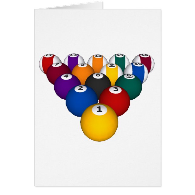 プール: ビリヤードボール: ビリヤード: (正面)