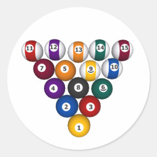 プール: ビリヤードボール: ビリヤード: ラウンドシール