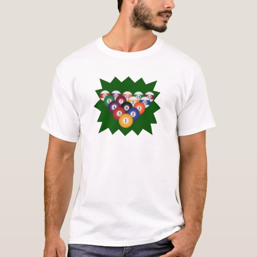 プール/ビリヤードボール: ビリヤード: Tシャツ (正面)