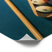 プール/ビリヤード表、ボール、骨董品 – ポスター (角)