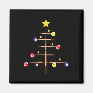 プール ビリヤード キュー スポーツ クリスマス ツリー マグネット