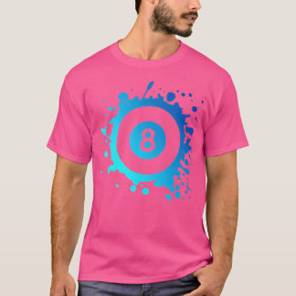 プール ビリヤード プレーヤー エイトボール シンプル プール Tシャツ