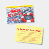 プール/ビーチ/水の安全のための水ウォッチャーラベル バッジ (表裏)