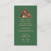 プール・ホール・ビリヤード・ビジネス・カード(時間あり) 名刺 (正面)