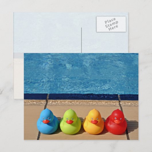 プール ポストカード (正面/裏面)