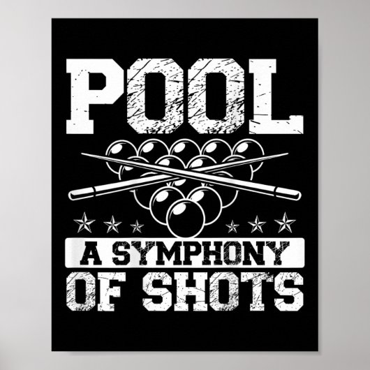 プール A Symphony Of Shots Ckprint ビリヤードプレイヤー ポスター (正面)